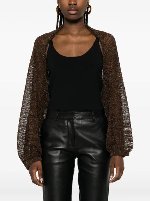 SOLOTRE long-sleeve cardigan - Brown