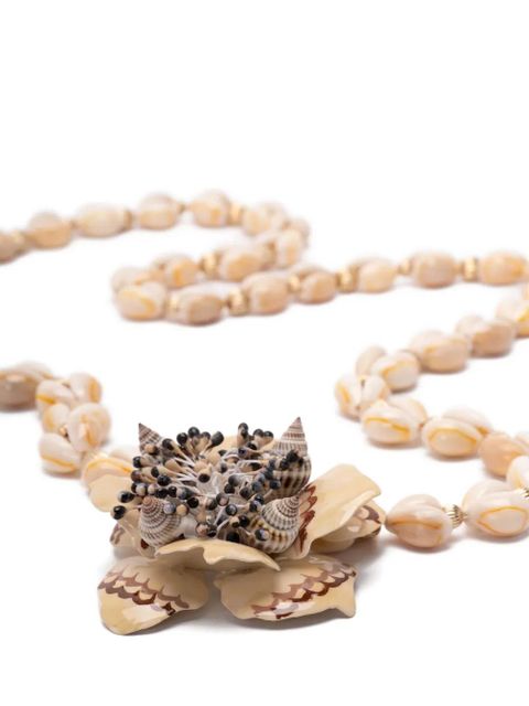 Valentino Garavani shell flower necklace - Neutrals - zdjęcie produktu nr 2