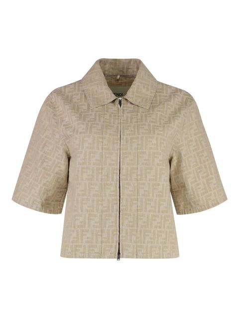 FENDI FF-motif zip-front jacket - Brown - zdjęcie produktu nr 1