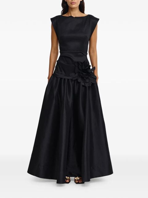 Acler Delph flower-embellished maxi dress - Black - zdjęcie produktu nr 2