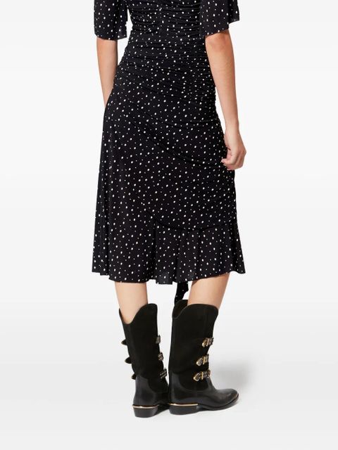 ISABEL MARANT Gyelle polka-dot gathered-waist skirt - Black