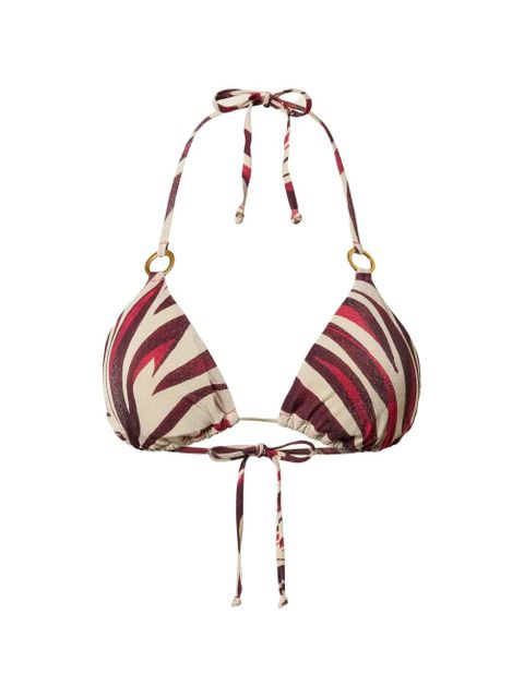 TWINSET zebra-print lurex bikini top - Pink - zdjęcie produktu nr 1