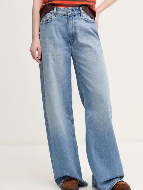 Sisley jeansy damskie kolor niebieski 4MCPLE045 - zdjęcie produktu nr 1