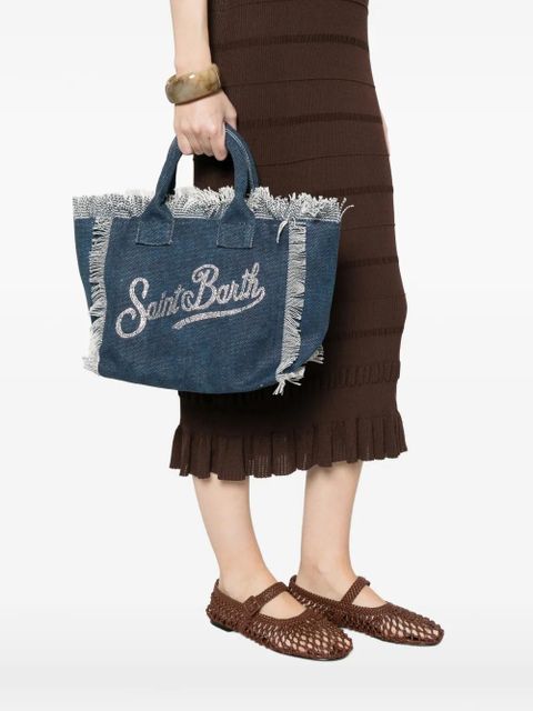 MC2 Saint Barth Colette fringed tote bag - Blue - zdjęcie produktu nr 2