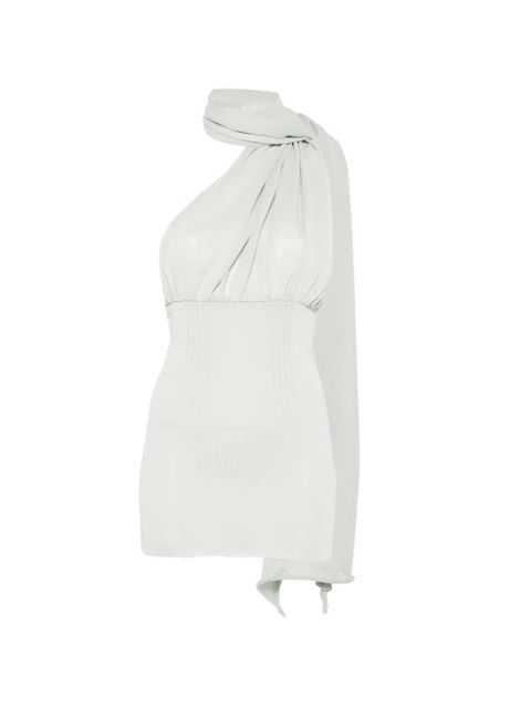 Aya Muse Thea scarf-detail mini dress - Green - zdjęcie produktu nr 1