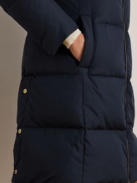 Lauren Ralph Lauren płaszcz kolor granatowy 297P04126