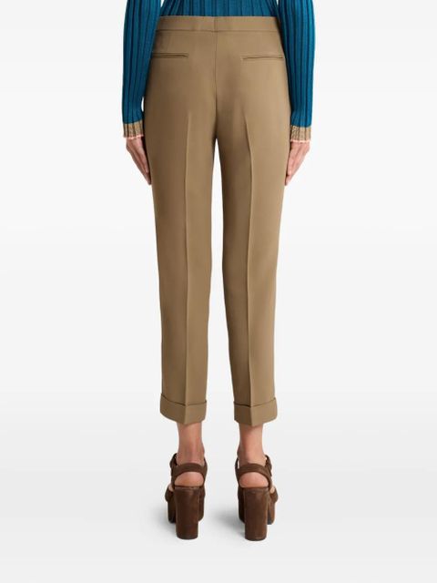 ETRO Cady cigarette cuffed trousers - Neutrals