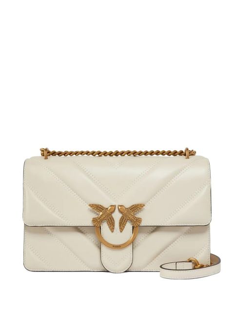 PINKO quilted bird-embellished cross body bag - White - zdjęcie produktu nr 1