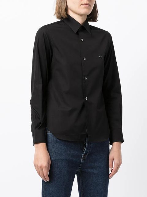 Comme Des Garçons Play-logo longsleeved shirt - Black