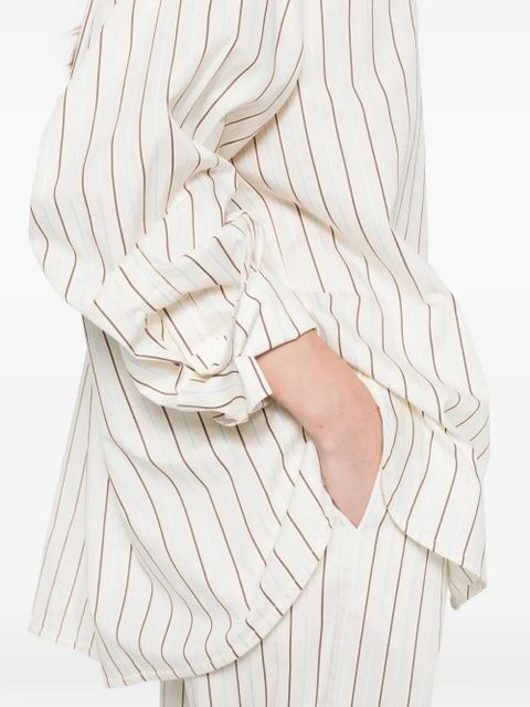 Faithfull the Brand Angelo pinstriped shirt - Neutrals