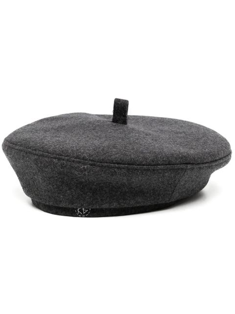Ruslan Baginskiy embroidered-logo detail beret - Grey - zdjęcie produktu nr 1