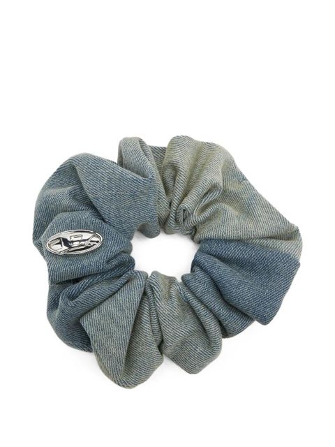 Diesel logo-plaque scrunchie - Blue - zdjęcie produktu nr 1