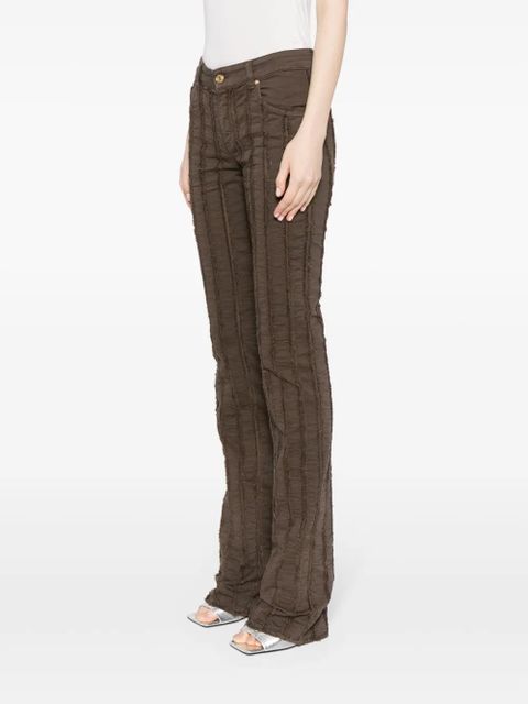 Blumarine striped straight-leg trousers - Brown