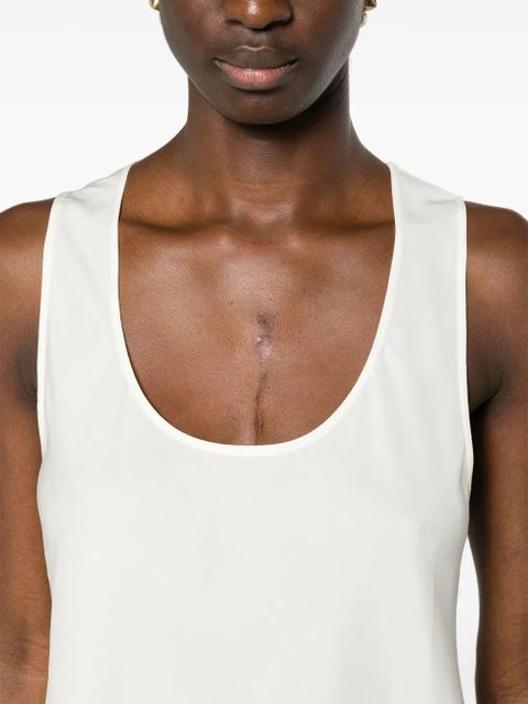 LEMAIRE scoop-neck satin tank top - White - zdjęcie produktu nr 2