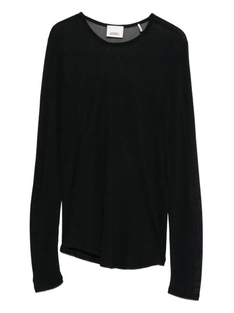 ISABEL MARANT sheer-panel long-sleeve top - Black - zdjęcie produktu nr 1