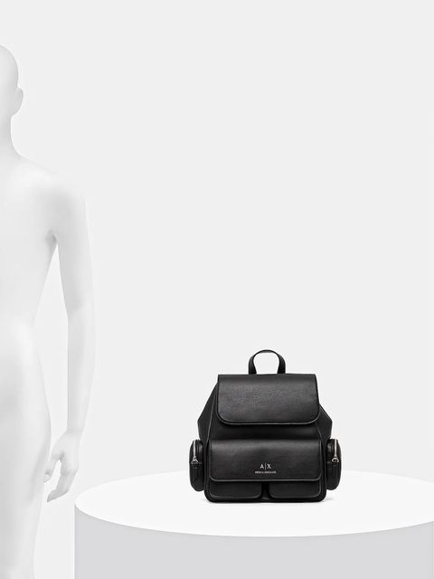 Armani Exchange plecak damski kolor czarny mały gładki XW001923 AF12589