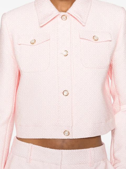 Casablanca button-up cropped jacket - Pink