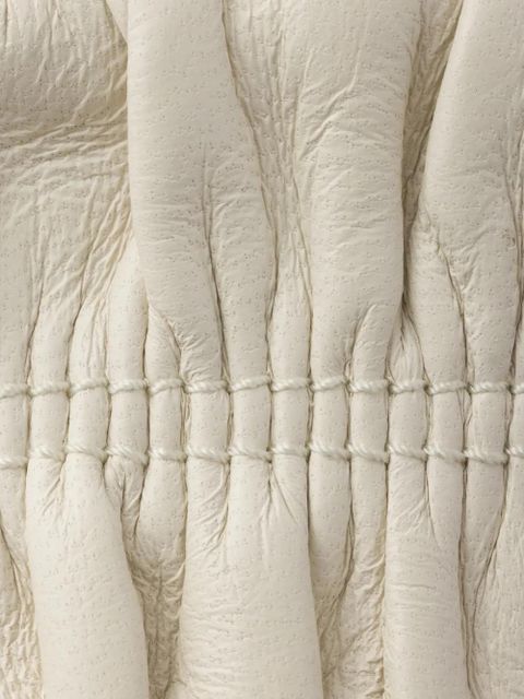 Prada Matelassé nappa leather flatform slides - Neutrals