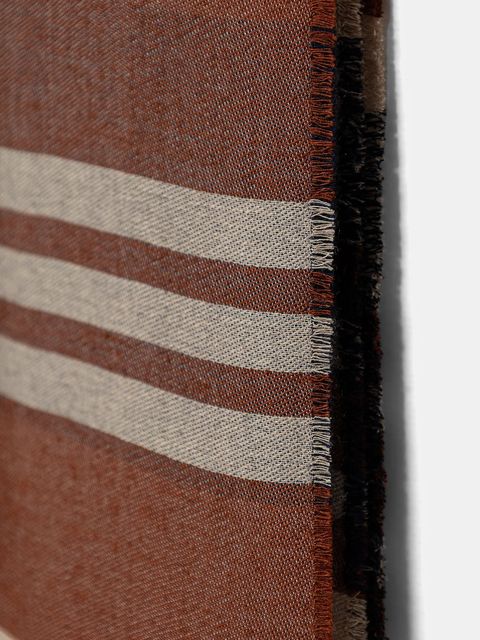 Weekend Max Mara szal AGALLO damski kolor brązowy wzorzysty 2615541084600 - zdjęcie produktu nr 2