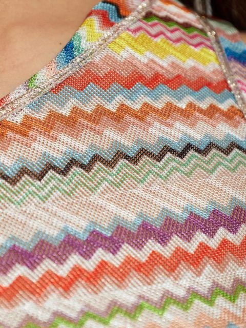 Missoni zigzag-knit one-shoulder top - Blue