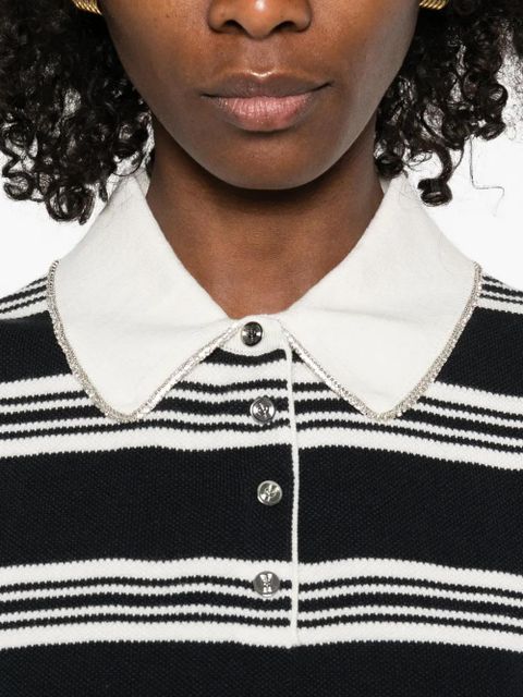 Maje striped polo top - Blue