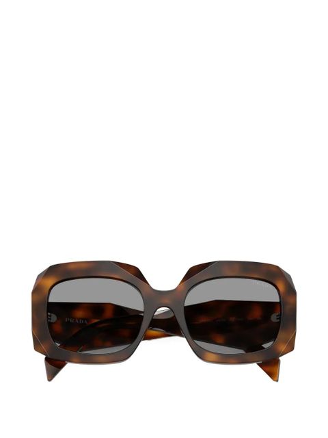 Prada Eyewear chiselled sunglasses - Brown
