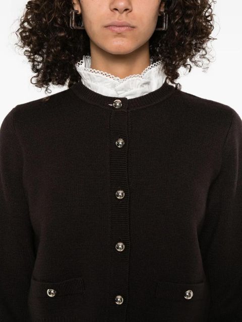 SANDRO button-fastening cardigan - Brown