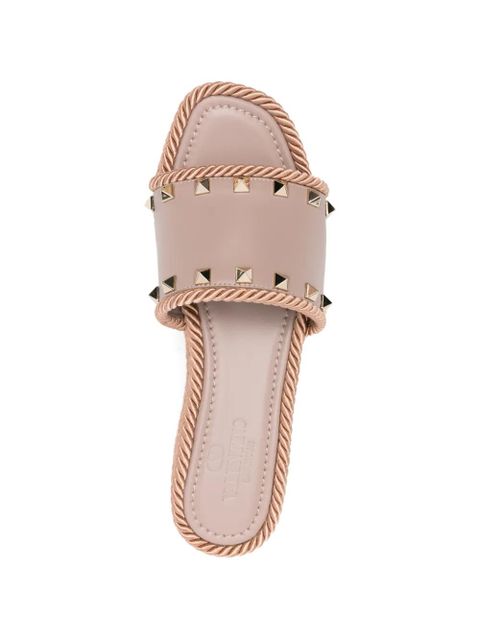 Valentino Garavani rope-trim sandals - Pink