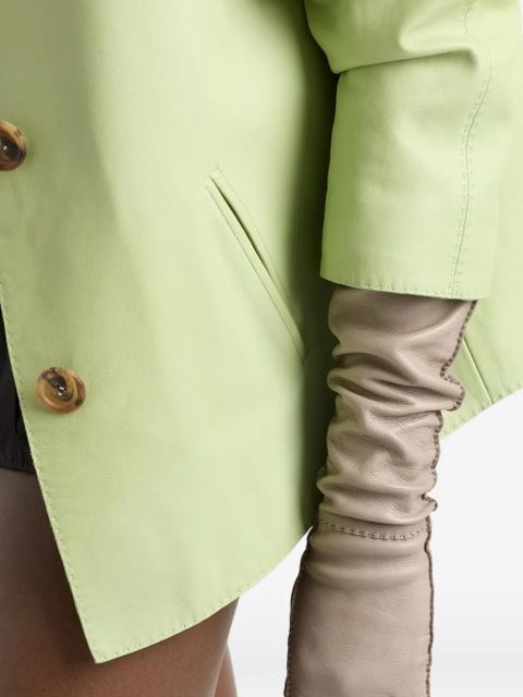 Prada nappa leather jacket - Green