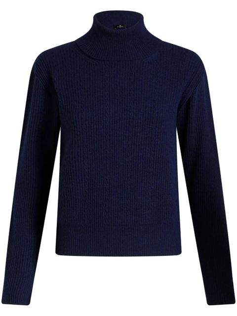 ETRO cashmere turtleneck sweater - Blue - zdjęcie produktu nr 1