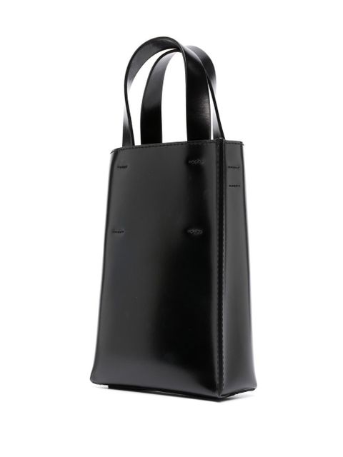 Marni Museo Nano leather tote bag - Black - zdjęcie produktu nr 2