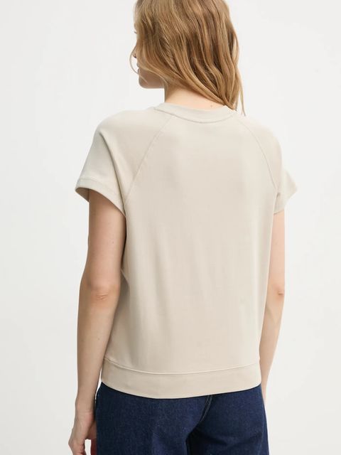 G-Star t-shirt bawełniany damski kolor beżowy