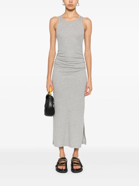 GANNI fine-ribbed midi dress - Grey - zdjęcie produktu nr 2