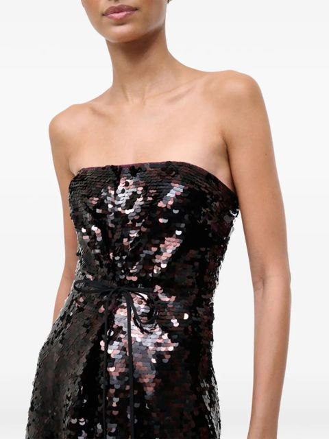 STAUD Cece sequin-embellishment midi dress - Black
