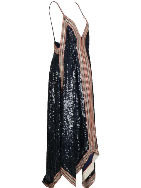 Valentino Garavani V-neck asymmetric dress - Blue