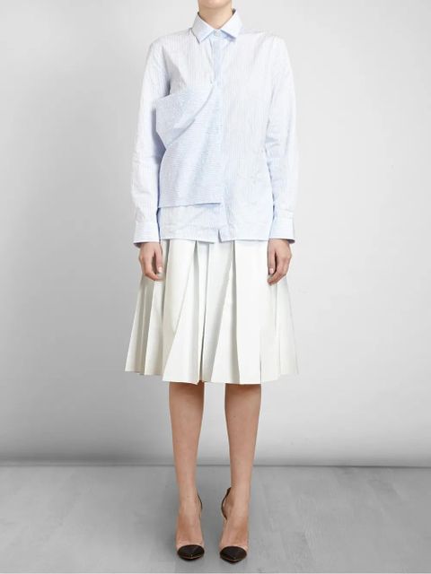 JW Anderson Crease Effect Striped Shirt - Blue - zdjęcie produktu nr 2