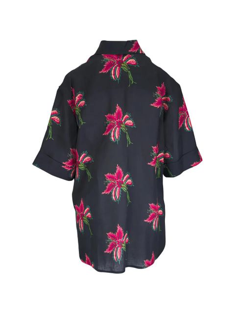Valentino Garavani floral short-sleeves blouse - Black - zdjęcie produktu nr 2