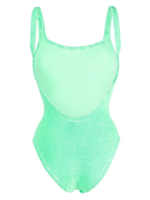 Hunza G square-neck crinkled-finish swimsuit - Green - zdjęcie produktu nr 2