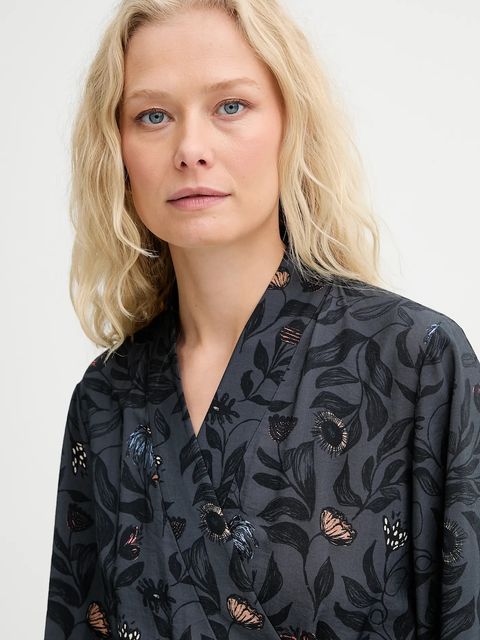 MUNTHE sukienka GITALU kolor granatowy maxi rozkloszowana 253130625320