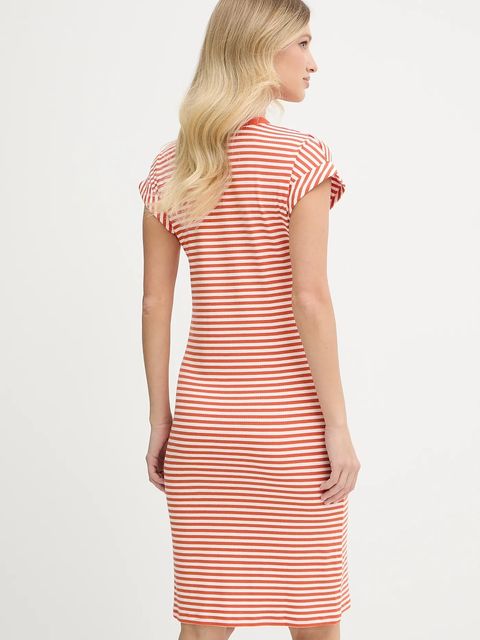 Tommy Hilfiger sukienka kolor pomarańczowy mini prosta WW0WW45804 - zdjęcie produktu nr 2