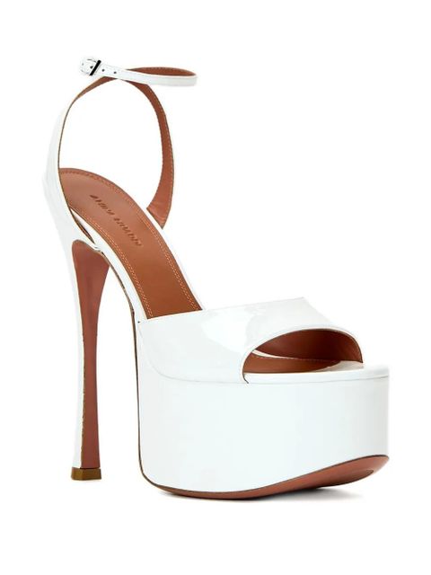 Amina Muaddi 155mm Aya platform sandals - White - zdjęcie produktu nr 2