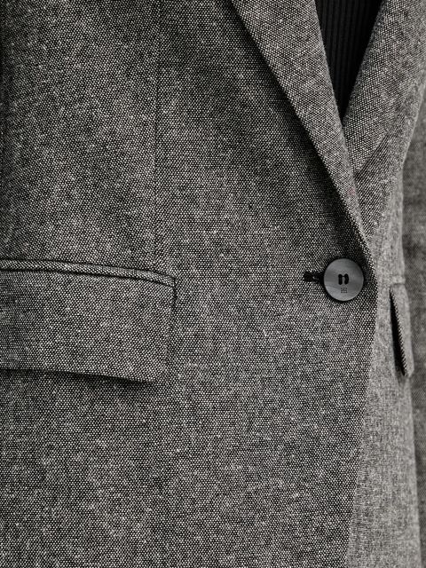 Pedro del Hierro marynarka z domieszką wełny kolor szary jednorzędowa melanżowa 6752181