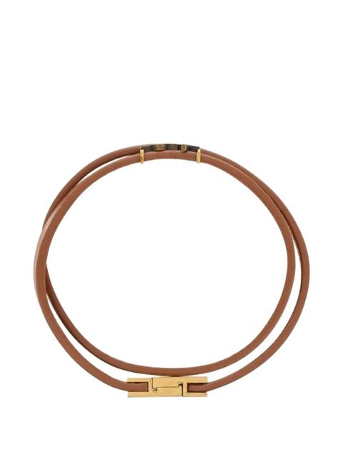 Saint Laurent leather bracelet - Brown