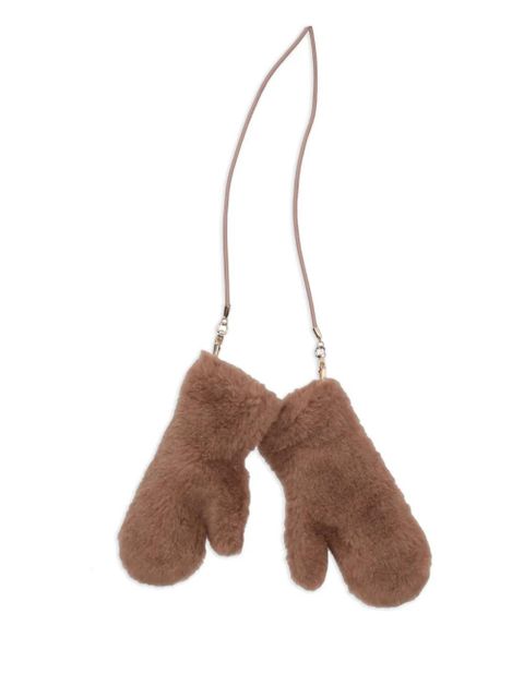Max Mara fur-textured gloves - Brown - zdjęcie produktu nr 1