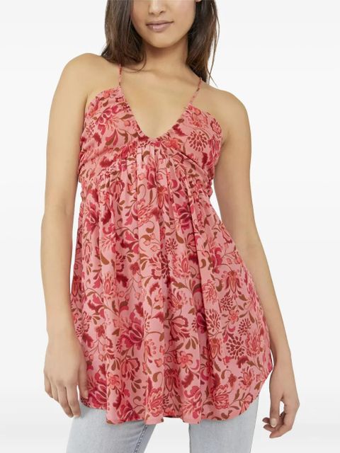 Free People floral-print V-neck top - Pink - zdjęcie produktu nr 1
