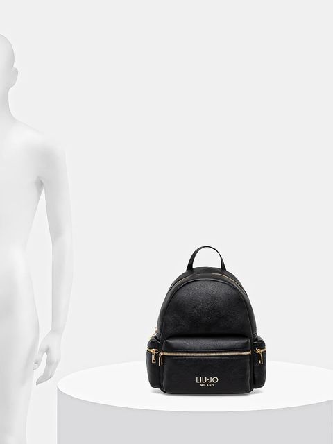 Liu Jo plecak damski kolor czarny mały z aplikacją AF5136.E0058