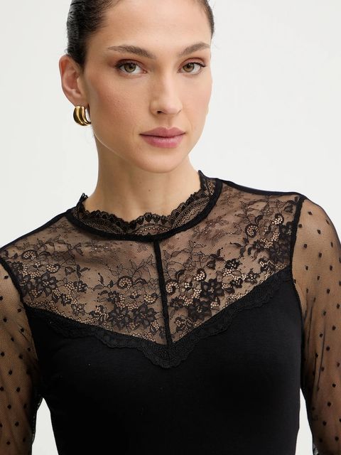 Morgan bluzka damska kolor czarny TGLOW