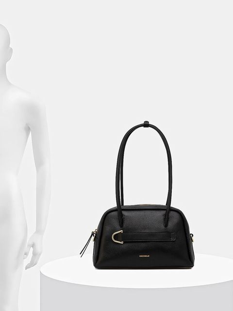 Coccinelle torebka skórzana PAKI kolor czarny E1 U4A 12 01 01