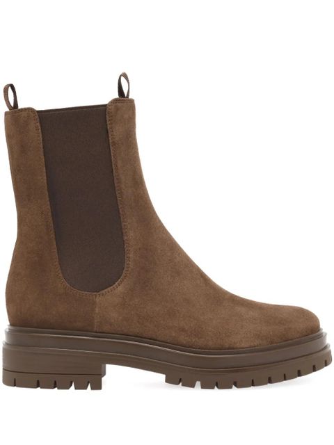 Gianvito Rossi Chester elasticated-panels boots - Brown - zdjęcie produktu nr 1