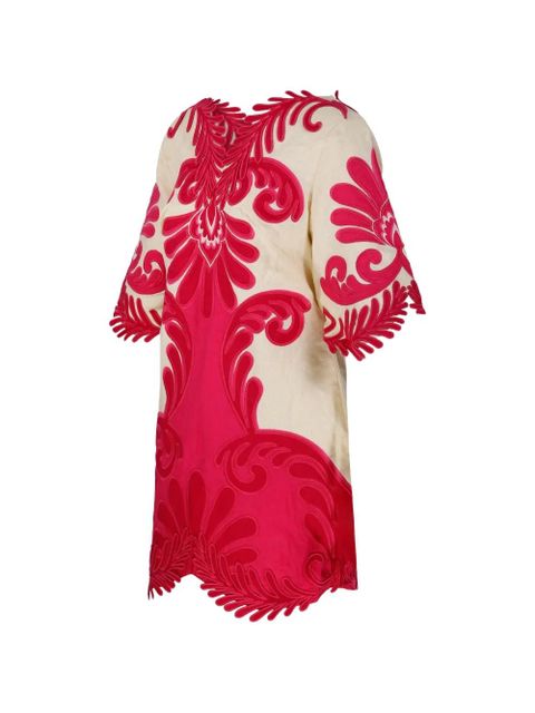 FARM Rio Arabesc-embroidered mini dress - Pink